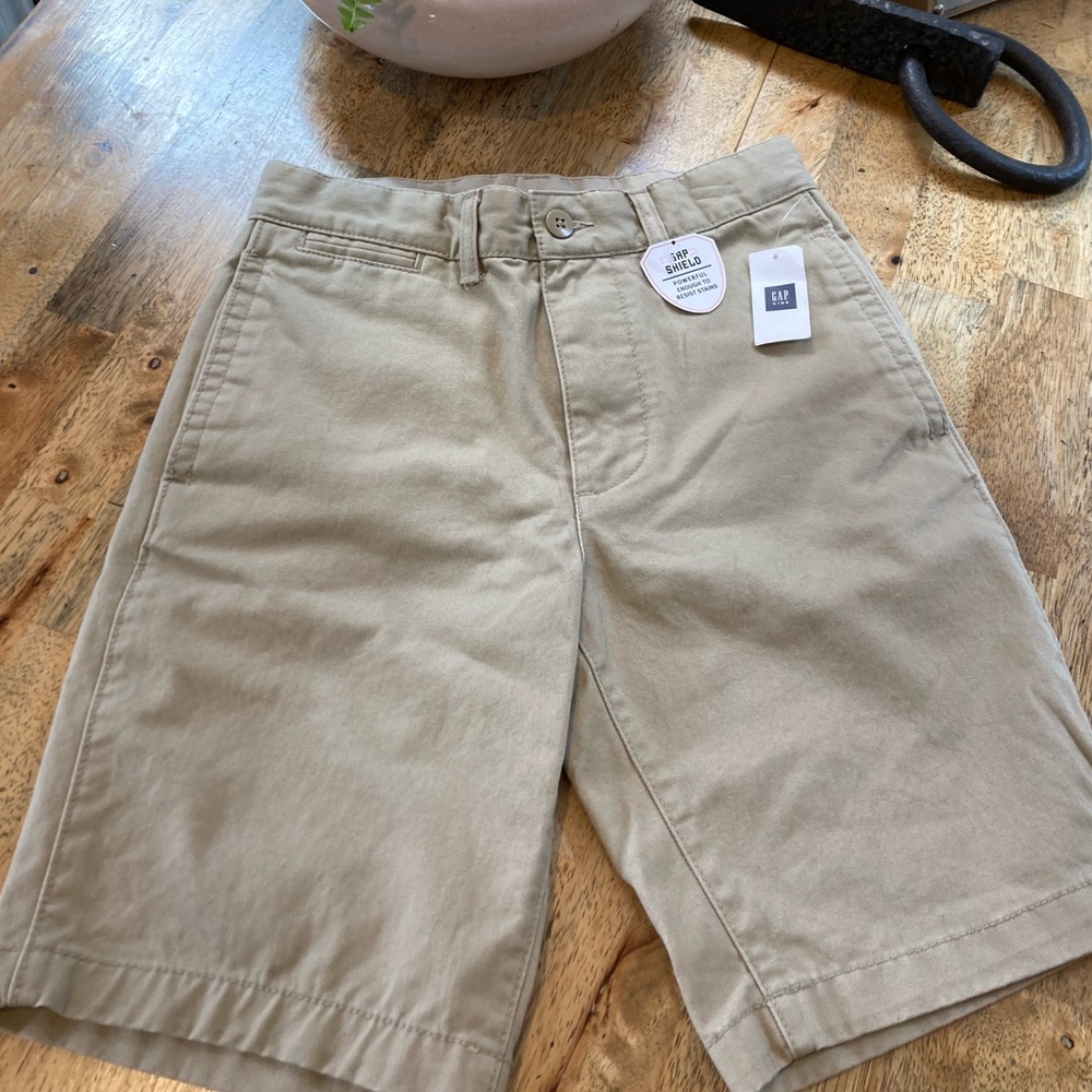 NWT Gap Boys Khaki Uniform Shorts Size 12